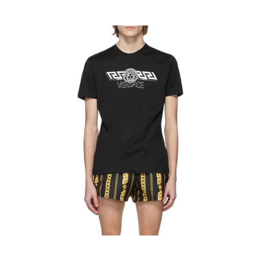 Versace Logo Printed Crewneck T-Shirt