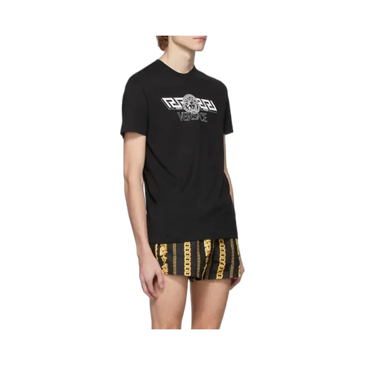 Versace Logo Printed Crewneck T-Shirt