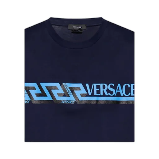 Versace Logo Printed Crewneck T-Shirt