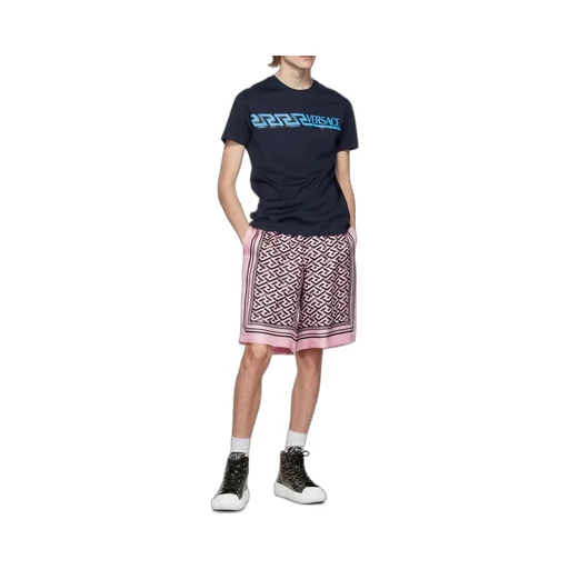 Versace Logo Printed Crewneck T-Shirt