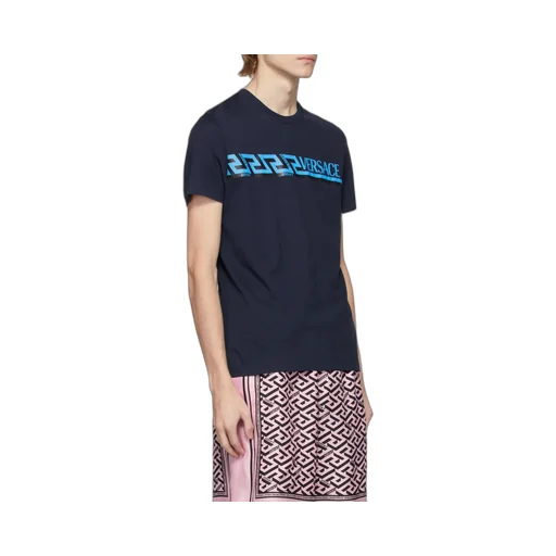 Versace Logo Printed Crewneck T-Shirt