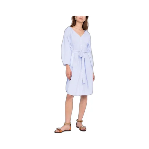 Stella Mccartney Striped Belted Midi Dress
