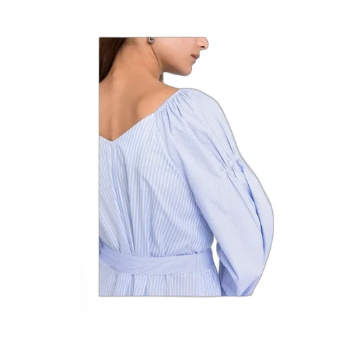 Stella Mccartney Striped Belted Midi Dress