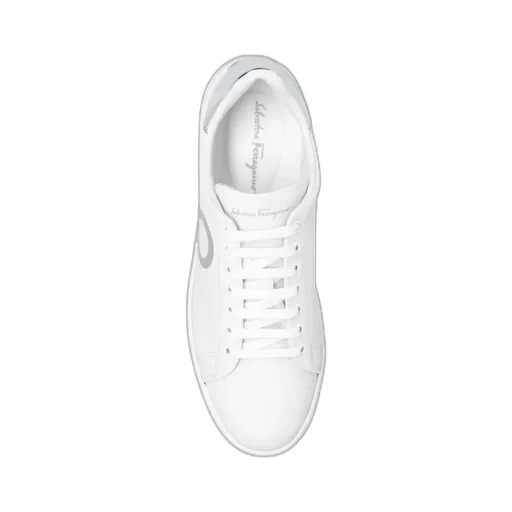 Gancini-Print Lace-Up Sneakers