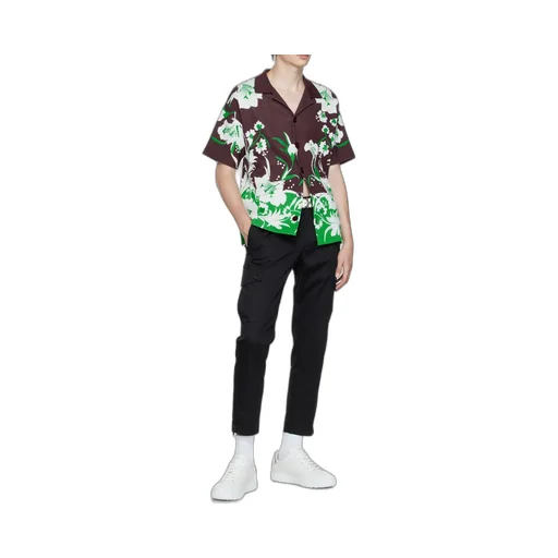 Gancini-Print Lace-Up Sneakers