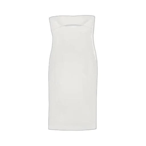 Saint Laurent Cut-Out Strapless Midi Dress