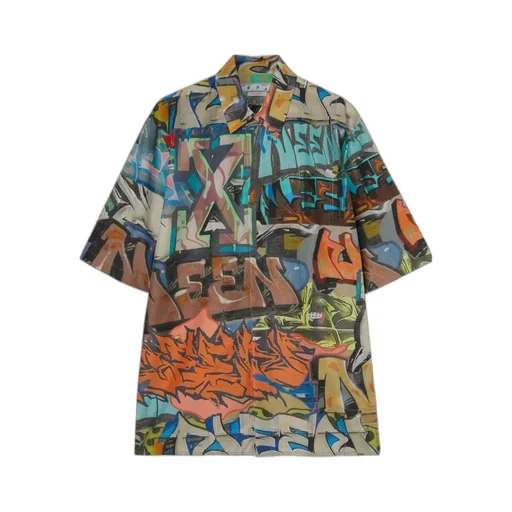Graffiti-Print Short-Sleeved T-Shirt