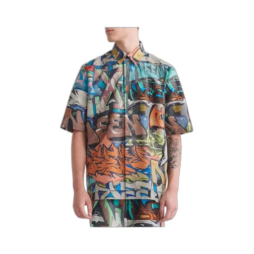 Graffiti-Print Short-Sleeved T-Shirt