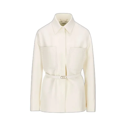 Fendi Belted Button-Down Jacket