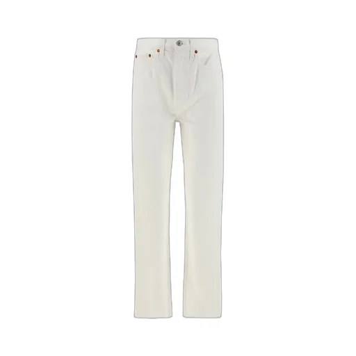 Re/Done High Rise Stove Pipe Cropped Jeans