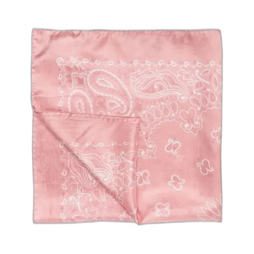 Old-Rose-Colored Golden Collection Scarf With Paisley Pattern