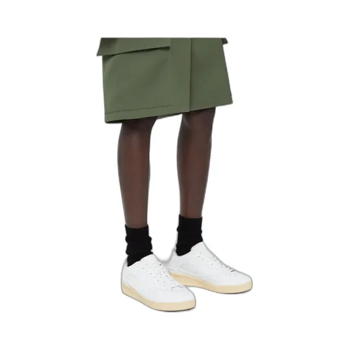 Jil Sander Round Toe Lace-Up Sneakers