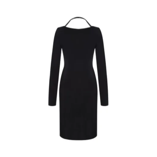 Halterneck-Strap Asymmetric Dress