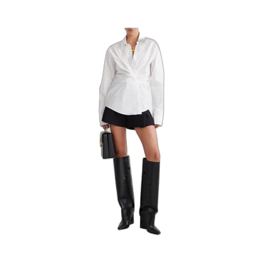 Poplin Wrap Shirt White White