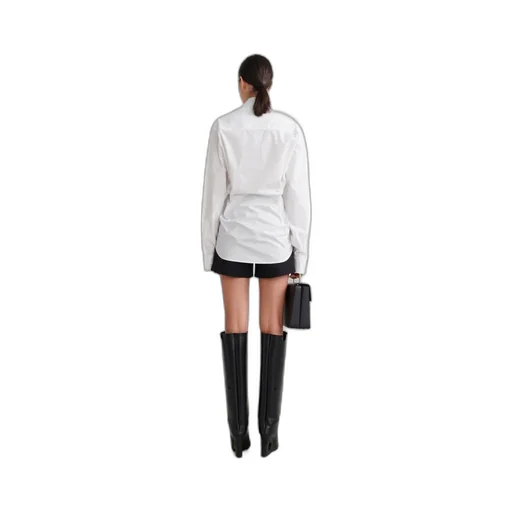 Poplin Wrap Shirt White White