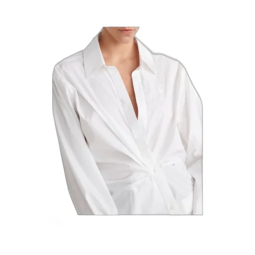 Poplin Wrap Shirt White White