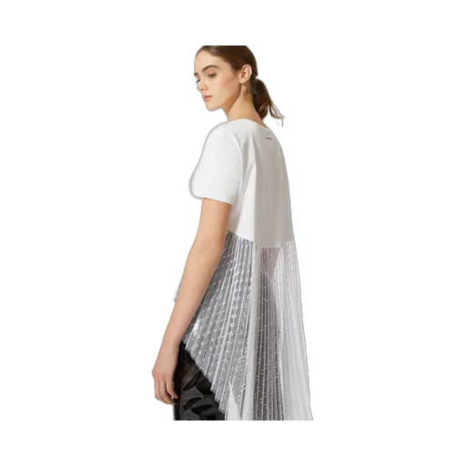 Logo Tulle Short-Sleeved T-Shirt