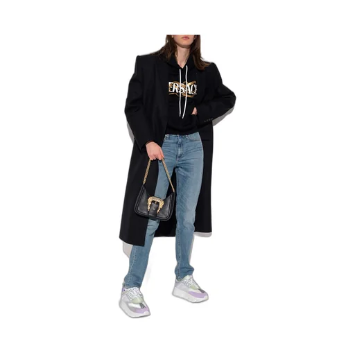 Versace Logo Print Drawstring Hoodie