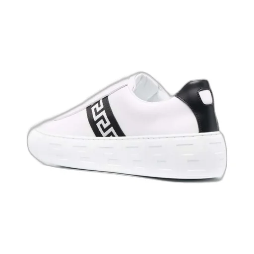Versace Greca-Printed Lace-Up Sneakers