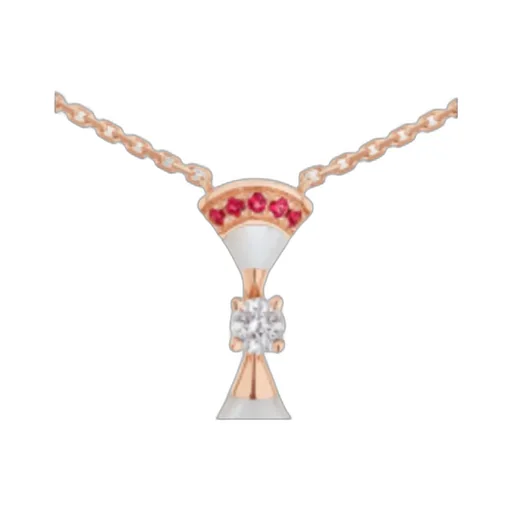 Diamond-Encrusted Fan Pendant Necklace