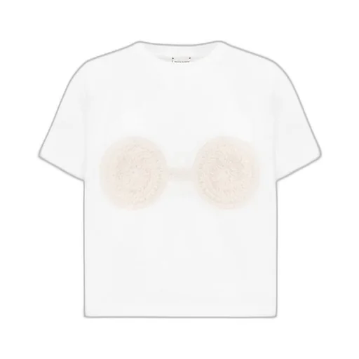 Magda Butrym Crochet Bra Crewneck T-Shirt