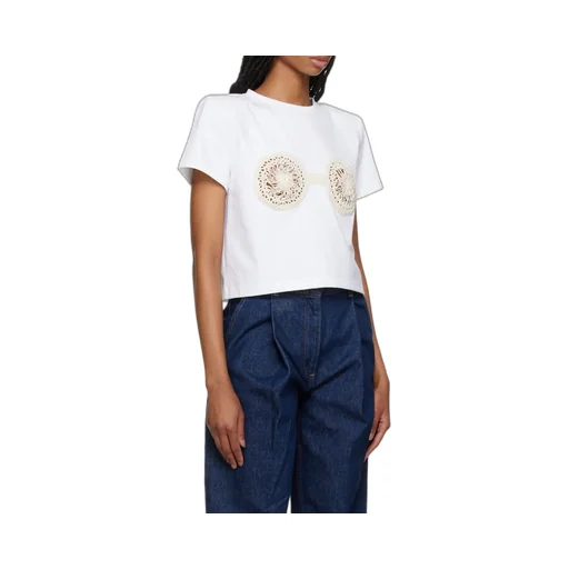 Magda Butrym Crochet Bra Crewneck T-Shirt