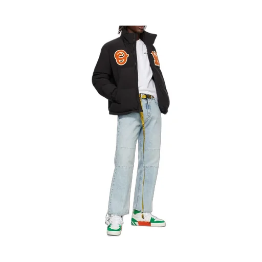 Off-White Zip-Up Long-Sleeved Puffer Coat