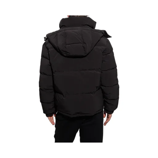 Off-White Zip-Up Long-Sleeved Puffer Coat
