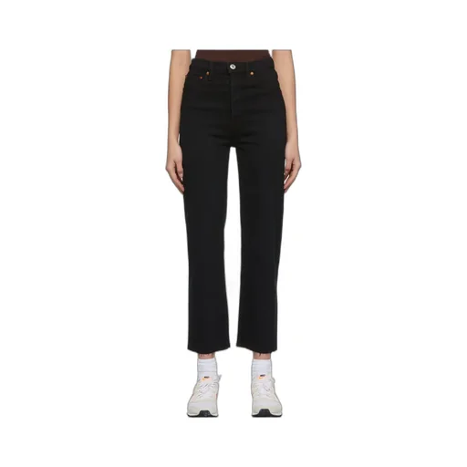 Re/Done High-Rise Straight-Leg Jeans