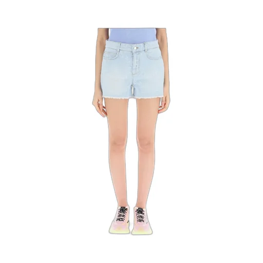 Stella Mccartney Laser Logo Denim Shorts