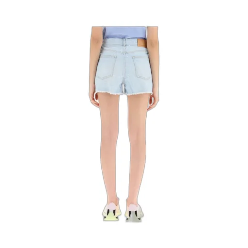 Stella Mccartney Laser Logo Denim Shorts