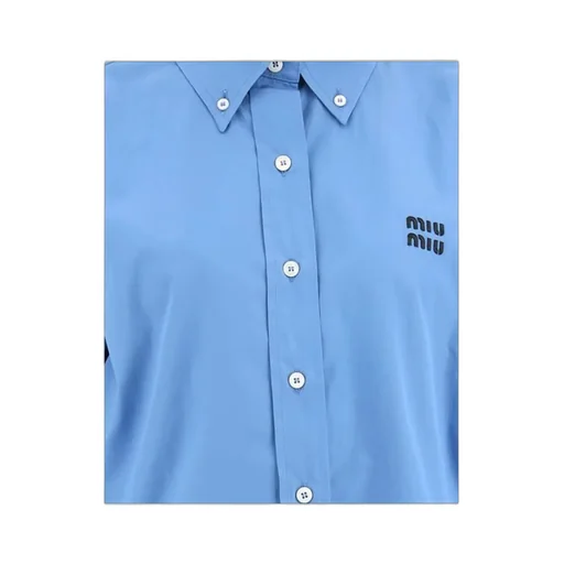 Miu Miu Logo-Embroidered Buttoned Shirt