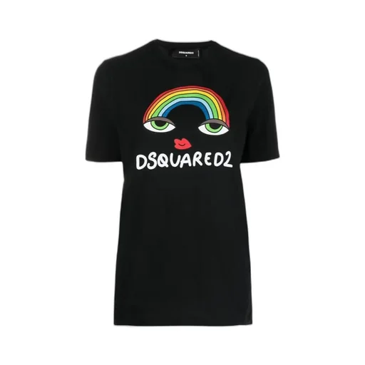 Dsquared2 Rainbow Printed Crewneck T-Shirt