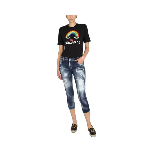 Dsquared2 Rainbow Printed Crewneck T-Shirt