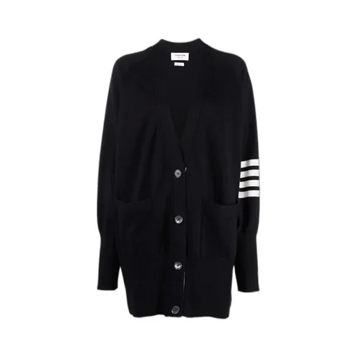 Thom Browne 4-Bar Long Sleeved Knit Cardigan