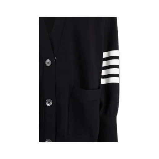 Thom Browne 4-Bar Long Sleeved Knit Cardigan