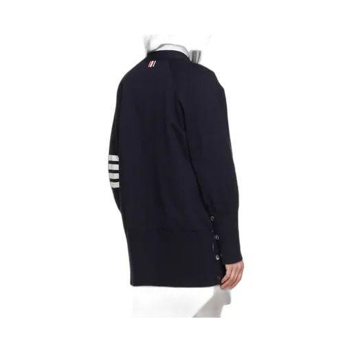 Thom Browne 4-Bar Long Sleeved Knit Cardigan