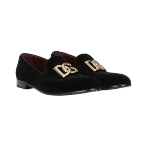 Dolce & Gabbana Dg Logo Plaque Slip-On Loafers