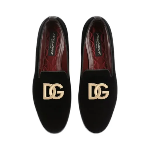 Dolce & Gabbana Dg Logo Plaque Slip-On Loafers