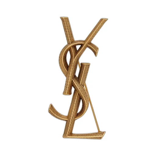Saint Laurent Logo Plaque Brooch