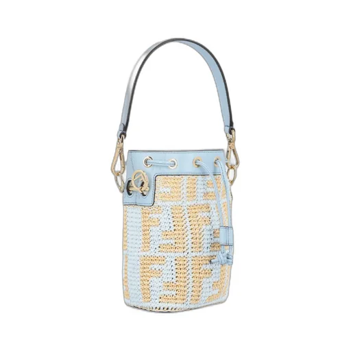Small Mon Tresor Woven Bucket Bag