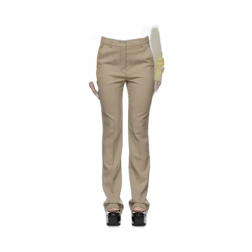 Mid-Waist Straight Casual Pants
