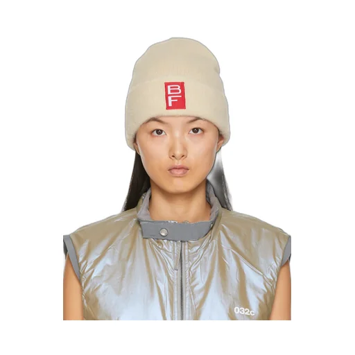 By Far Logo Patch Turn-Up Brim Beanie