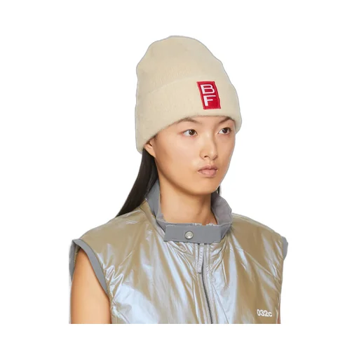 By Far Logo Patch Turn-Up Brim Beanie