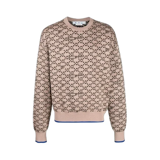 All-Over Monogram Crew Neck Jumper