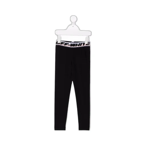 Off-White Kids Logo Waistband High Waist Leggings