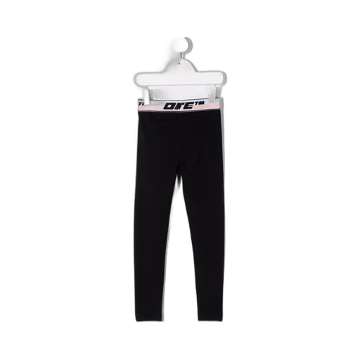Off-White Kids Logo Waistband High Waist Leggings