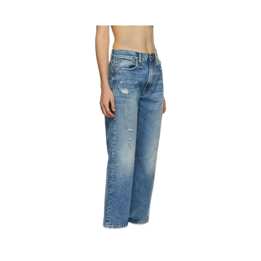 Logo Straight Ankle Jeans