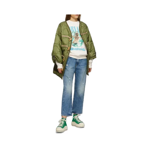 Logo Straight Ankle Jeans