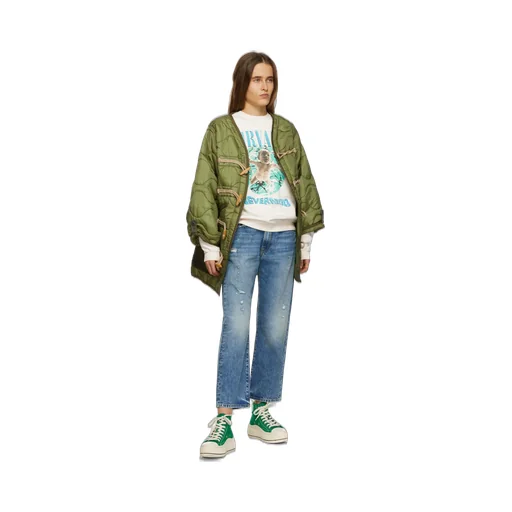 Logo Straight Ankle Jeans